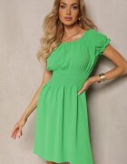 metro five Rochie Spaniolă Verde cu croială evazată cu elastic în talie Lavela