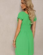 metro five Rochie Spaniolă Verde cu croială evazată cu elastic în talie Lavela