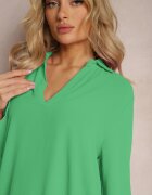 metro five Rochie Verde Evazată Tip Cămașă Kloeria