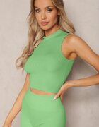 metro five Top Verde deschis Elastic cu Guler scurt Nonahilla