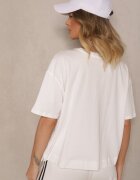 metrofive Tricou alb din Bumbac cu Zirconii Fadeola