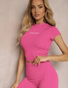 metro five Tricou scurt Fucsia mulat decorat cu inscripția Haliana