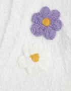 metrofive Cardigan cu adaos de lână decorat cu floricele din fir metalic Karrie Alb