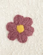 metrofive Cardigan cu adaos de lână decorat cu floricele din fir metalic Karrie Bej
