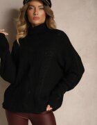 metrofive Maletă Neagră din Vascoză Stil Oversize cu Împletitură Decorativă Korremi