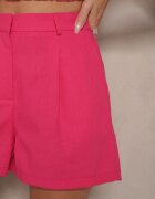 metrofive Pantaloni scurți roz din bumbac Talie înaltă în stil clasic Sefore