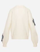 metrofive Pulover cu adaos de lână cu paiete și șnur Brailin Alb