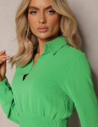 metrofive Rochie Verde deschis Cloche cu Guler Mini Avilsnne