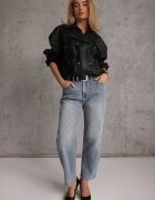 milas91 Blugi Albastre High Waist Mom Fit Zolseli