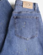 milas91 Blugi Albastre Wide Leg High Waist cu ornamente strălucitoare Lilyss