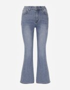 milas91 Blugi Albaștri evazați Bootcut High Waist cu Bumbac Urilyss