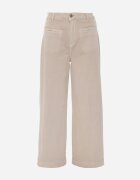 milas91 Blugi Bej High Waist Wide Leg din bumbac cu buzunare aplicate Yrelelin