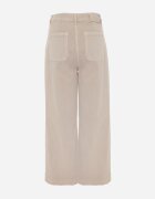 milas91 Blugi Bej High Waist Wide Leg din bumbac cu buzunare aplicate Yrelelin