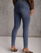 milas91 Blugi elastici din bumbac skinny cu efect de decolorare Ganra Albaștri