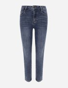 milas91 Blugi elastici din bumbac skinny cu efect de decolorare Ganra Albaștri