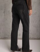 milas91 Blugi Flare cu Bumbac High Waist Ademe Negri