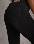 milas91 Blugi flare high waist cu conținut ridicat de bumbac Drienne Negri