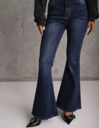 milas91 Blugi Flare Standard Waist cu bumbac în stil Y2K Lucila Albaștri