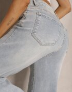 milas91 Blugi Largi Albastru Deschis High Waist Lanosisa