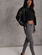 milas91 Blugi modelatori de tip Skinny cu bumbac Oneim Gri