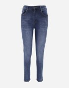 milas91 Blugi modelatori din bumbac Skinny/Slim cu efect Push-Up Orifia Albaștri