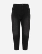 milas91 Blugi Mom Fit High Waist cu bumbac și amestec de viscoză decorate cu broderie Venea Gri închis
