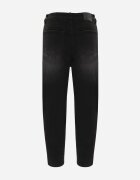 milas91 Blugi Mom Fit High Waist cu bumbac și amestec de viscoză decorate cu broderie Venea Gri închis