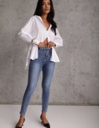 milas91 Blugi Skinny cu bumbac și elastic în talie Finonas Albaștri