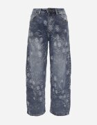 milas91 Blugi slouchy din bumbac cu model floral în stil broderie Felizita Albaștri