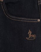 milas91 Blugi Straight Leg Standard Waist Bogate w Bawełnę Giovantta Bleumarin