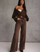 milas91 Blugi Straight Leg Standard Waist din bumbac cu șnur reglabil în talie Rukmini Maro
