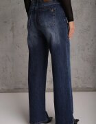 milas91 Blugi Wide Leg cu talie înaltă din bumbac cu zone de decolorare Ineia Albaștri
