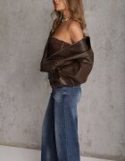 milas91 Blugi Wide Leg Standard Waist cu Buzunare cu Clape în Stil Y2K Nirasa Albaștri