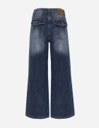 milas91 Blugi Wide Leg Standard Waist cu Buzunare cu Clape în Stil Y2K Nirasa Albaștri
