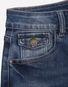 milas91 Blugi Wide Leg Standard Waist cu Buzunare cu Clape în Stil Y2K Nirasa Albaștri