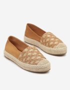 milas91 Espadrile Maro deschis Decorate cu Împletituri și Motiv geometric Sdivoria