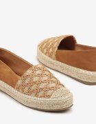 milas91 Espadrile Maro deschis Decorate cu Împletituri și Motiv geometric Sdivoria