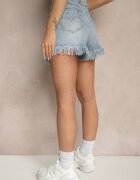 milas91 Fustă-Pantaloni scurți Albastru Din denim Cu rupturi Galirela