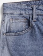 milas91 Jeans Albaștri High Waist Balloon din Bumbac cu Închidere Asimetrică Myrea