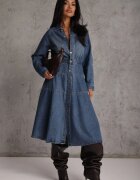 milas91 Rochie de blugi ajustată cu bumbac pe nasturi Aresine Albastră