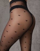 minimi Ciorapi pantalon 40 DEN cu inimioare mici cu adaos de bumbac Aliona Negri