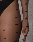 minimi Ciorapi pantalon 40 DEN cu inimioare mici cu adaos de bumbac Aliona Negri