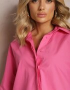 miss poem Cămașă Fucsia din Bumbac cu Croială Clasică Mideala