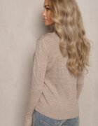 miss poem Cardigan Bej Deschis Decorat cu rib Omelle
