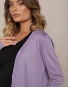 miss poem Kardigan Mov Fără închidere Cu o croială simplă Cu buzunare inserate Torinia