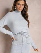 miss poem Maletă Clasică Albastru Deschis cu Croi Asimetric Abezza