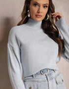 miss poem Maletă Clasică Albastru Deschis cu Croi Asimetric Abezza