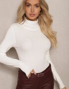 miss poem Maletă mulată bej deschis din tricot reiat cu viscoză cu legătură și decupaj la spate Voretta