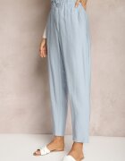 miss poem Pantaloni Albastru deschis Clasici cu Talie Elastică Paper Bag Targea