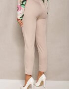 miss poem Pantaloni Bej Țigaretă High Waist Orangia